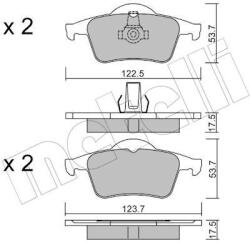 METELLI Sada brzdových platničiek kotúčovej brzdy METELLI 22-0348-0 (22-0348-0)