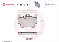 BREMBO Sada brzdových platničiek kotúčovej brzdy BREMBO P 65 014 (P 65 014)