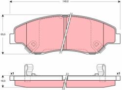 TRW Sada brzdových platničiek kotúčovej brzdy TRW GDB3241 (GDB3241)