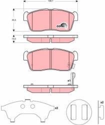 TRW Sada brzdových platničiek kotúčovej brzdy TRW GDB3276 (GDB3276)