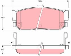 TRW Sada brzdových platničiek kotúčovej brzdy TRW GDB3181 (GDB3181)