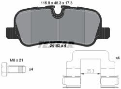 TEXTAR Sada brzdových platničiek kotúčovej brzdy TEXTAR 2419201 (2419201)