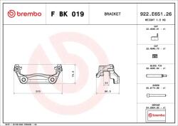 BREMBO Sada držiakov brzdového strmeňa BREMBO F BK 019 (F BK 019)
