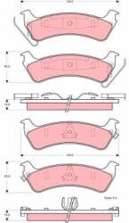 TRW Sada brzdových platničiek kotúčovej brzdy TRW GDB4124 (GDB4124)
