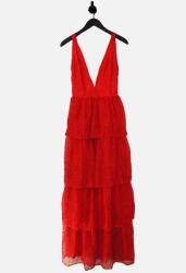 UNIQUE21 Piros Vállpántos Maxi Ruha (34) (425226)