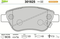 VALEO Sada brzdových platničiek kotúčovej brzdy VALEO 301825 (301825)