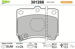 VALEO Sada brzdových platničiek kotúčovej brzdy VALEO 301268 (301268)