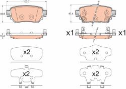 TRW Sada brzdových platničiek kotúčovej brzdy TRW GDB3617 (GDB3617)