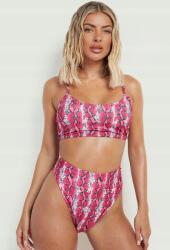 Boohoo bikini alsó magas állapotú snake print NG2 aos Xs