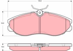 TRW Sada brzdových platničiek kotúčovej brzdy TRW GDB3313 (GDB3313)