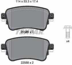 TEXTAR Sada brzdových platničiek kotúčovej brzdy TEXTAR 2258801 (2258801)
