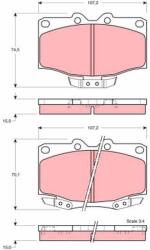 TRW Sada brzdových platničiek kotúčovej brzdy TRW GDB1133 (GDB1133)