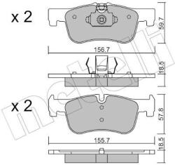 METELLI Sada brzdových platničiek kotúčovej brzdy METELLI 22-0959-0 (22-0959-0)