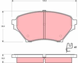 TRW Sada brzdových platničiek kotúčovej brzdy TRW GDB3302 (GDB3302)
