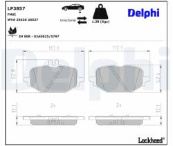 DELPHI Sada brzdových platničiek kotúčovej brzdy DELPHI LP3857 (LP3857)