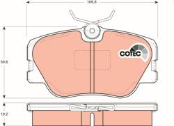 TRW Sada brzdových platničiek kotúčovej brzdy TRW GDB818 (GDB818)