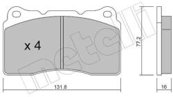 METELLI Sada brzdových platničiek kotúčovej brzdy METELLI 22-0288-1 (22-0288-1)