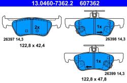 ATE Sada brzdových platničiek kotúčovej brzdy ATE 13.0460-7362.2 (13.0460-7362.2)