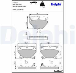 DELPHI Klocki Ham. Toyota Yaris -06 Tyl (lp1513)