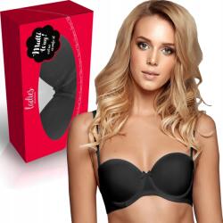 Henderson melltartó Bardotka sima merevítős kosarak fekete 80D