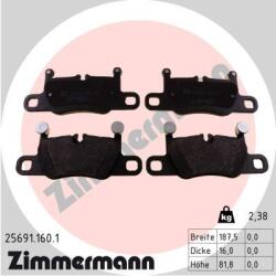 ZIMMERMANN Sada brzdových platničiek kotúčovej brzdy ZIMMERMANN 25691.160. 1 (25691.160.1)
