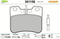 VALEO Sada brzdových platničiek kotúčovej brzdy VALEO 301156 (301156)