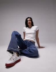 Topshop Fehér Klasszikus Póló Casual NJ5 glj S/m