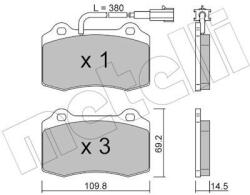 METELLI Sada brzdových platničiek kotúčovej brzdy METELLI 22-0251-8 (22-0251-8)