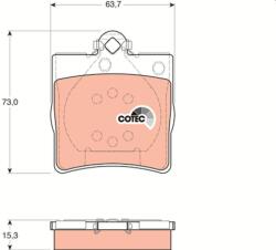 TRW Sada brzdových platničiek kotúčovej brzdy TRW GDB1335 (GDB1335)