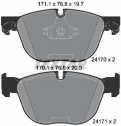 TEXTAR Sada brzdových platničiek kotúčovej brzdy TEXTAR 2417001 (2417001)