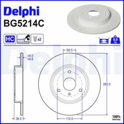 DELPHI Brzdový kotúč DELPHI BG5214C (BG5214C)