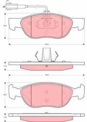 TRW Sada brzdových platničiek kotúčovej brzdy TRW GDB1486 (GDB1486)