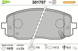 VALEO Sada brzdových platničiek kotúčovej brzdy VALEO 301707 (301707)