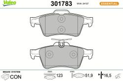 VALEO Sada brzdových platničiek kotúčovej brzdy VALEO 301783 (301783)