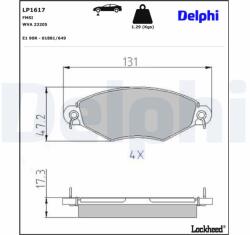 DELPHI Klocki Ham. Renault Kangoo 97- (lp1617)