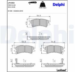 DELPHI Klocki Ham. Hyundai Atos 97- (lp1502)