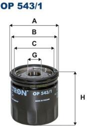 FILTRON Olejový filter FILTRON OP 543/1 (OP 543/1)
