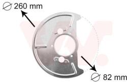 VAN WEZEL Ochranný plech proti rozstreku, Brzdový kotúč VAN WEZEL 5870371 (5870371)