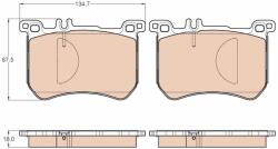 TRW Sada brzdových platničiek kotúčovej brzdy TRW GDB2013 (GDB2013)
