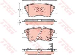 TRW Sada brzdových platničiek kotúčovej brzdy TRW GDB2242 (GDB2242)