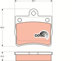 TRW Sada brzdových platničiek kotúčovej brzdy TRW GDB1283 (GDB1283)