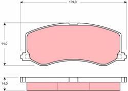 TRW Sada brzdových platničiek kotúčovej brzdy TRW GDB3237 (GDB3237)
