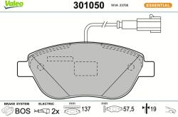 VALEO Sada brzdových platničiek kotúčovej brzdy VALEO 301050 (301050)