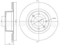 METELLI Brzdový kotúč METELLI 23-0558C (23-0558C)