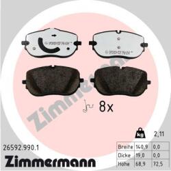 ZIMMERMANN Sada brzdových platničiek kotúčovej brzdy ZIMMERMANN 26592.990. 1 (26592.990.1)
