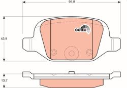 TRW Sada brzdových platničiek kotúčovej brzdy TRW GDB1384 (GDB1384)