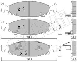 METELLI Sada brzdových platničiek kotúčovej brzdy METELLI 22-0525-0 (22-0525-0)