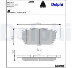 DELPHI Klocki Ham. Tyl Mazda 6 (lp2493)