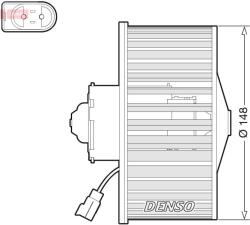 DENSO Vnútorný ventilátor DENSO DEA10054 (DEA10054)