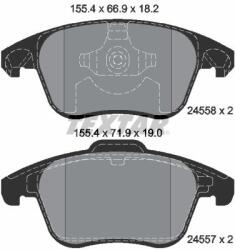TEXTAR Sada brzdových platničiek kotúčovej brzdy TEXTAR 2455801 (2455801)